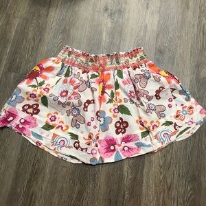 Floral Retro 70s 80s Look Skirt Summer Pattern Pleated